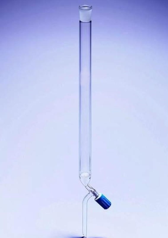 CHROMATOGRAPHY COLUMN WITH SINTERED DISC, ROTA FLO STOPCOCK WITH SOCKET